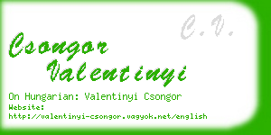 csongor valentinyi business card